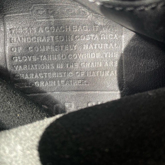 GUC Coach Chelsea Swingpack/Saddle Black Leather Crossbody Purse - Picture 6 of 11